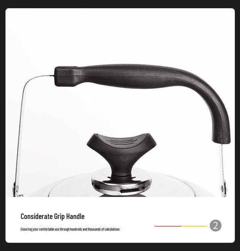 304 Stainless Steel Large Electric Kettle with Auto Power-Off & Keep Warm, Whistle Teapot for Household