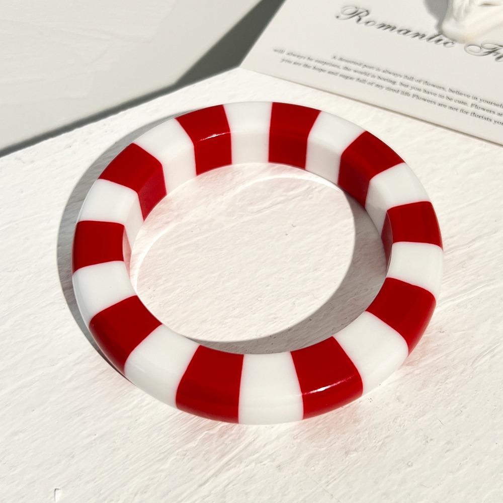 Resin Acrylic Bracelets Wristband Curved Tube Bangle Fashion Geometric Bracelets  Women Style 2
