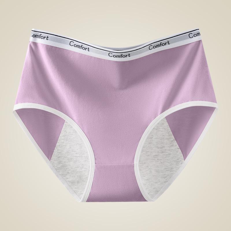 Plus Size Leak-Proof Menstrual Cotton Panties - Antibacterial, 200 Lbs Support, Aunt Sanitary Underwear for Women