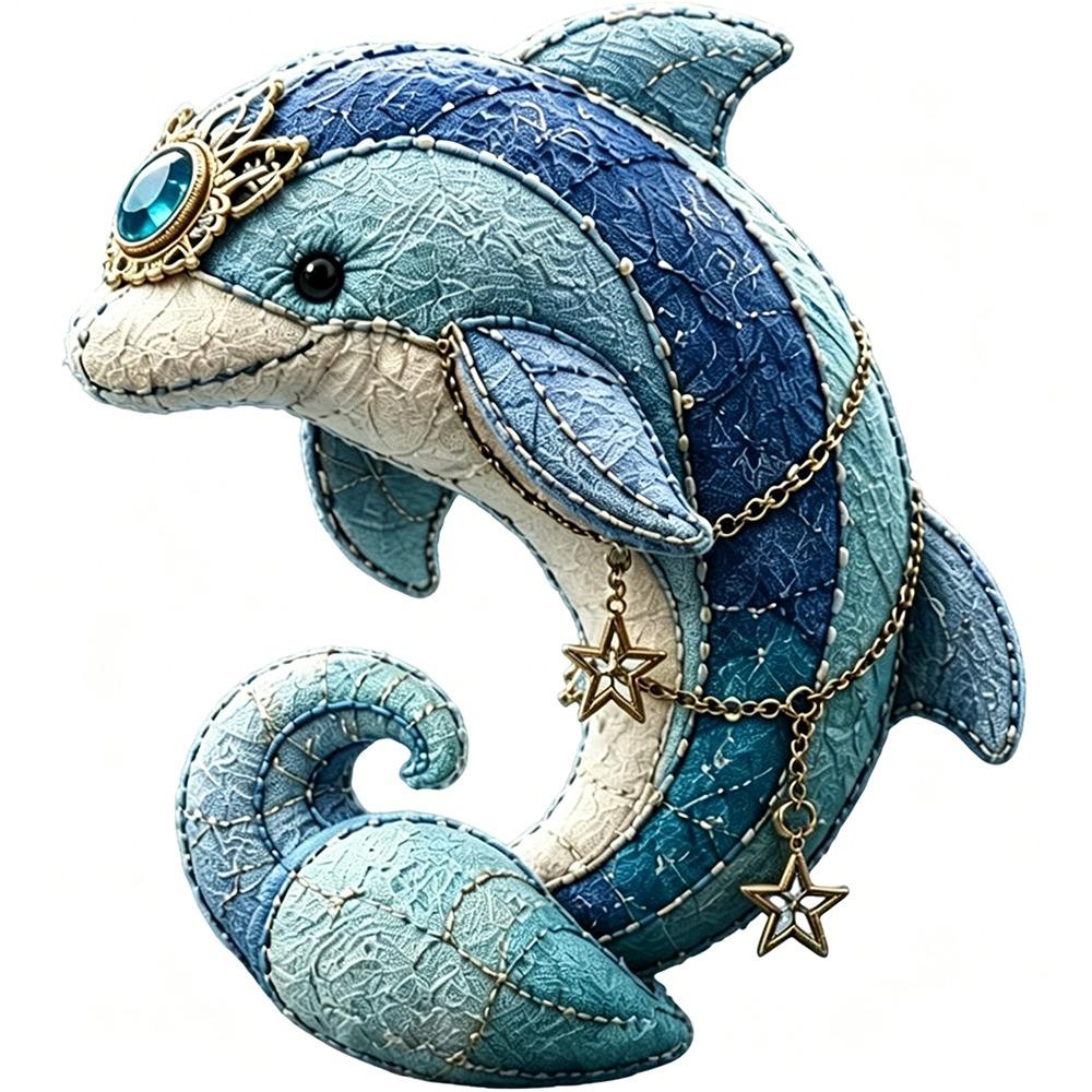 Creative Design Ocean Animal Patchwork Set Material Pack Mystic Ocean Figurine  For Adult Beginners Style-1