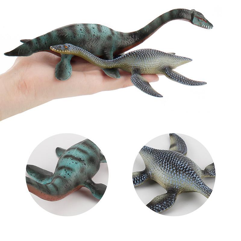 Realistic Jurassic Ancient Beasts Prehistoric Biological Model Solid Plesiosaur Dinosaurs Action Figures Toys For Kids Xmas Gift