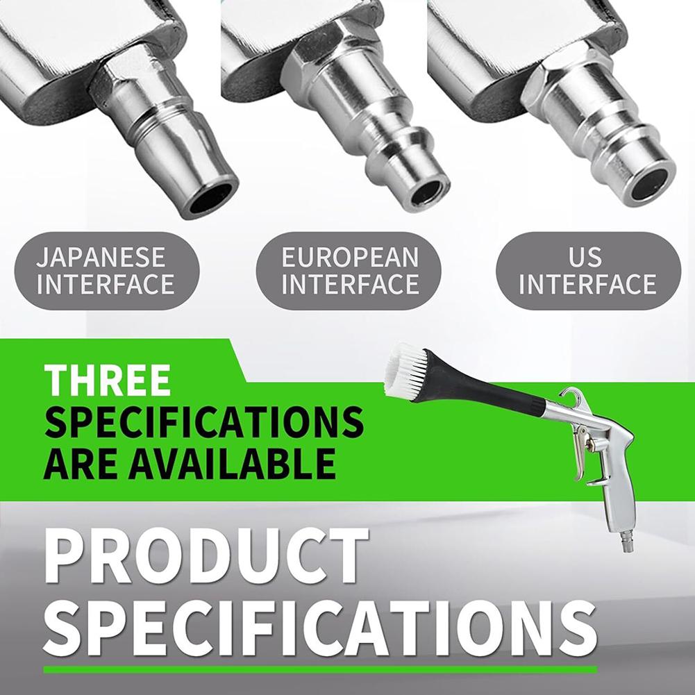 Car Beauty Tools Tornado Blower Gun With Brush Dust Blower Cleaning Brush Efficient Dry Cleaning Gun Spray Gun Car Cleaning Tool