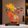 Persimmon Wealth-Attracting Gourd Ornament for Living Room, TV or Wine Cabinet