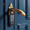 Do Not Disturb Door Hanger Double-sided Faux Leather Welcome Please Knock Home Office Door Handle Sign Hanging Decoration Ornament