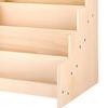 Greeting Card Display Stand High Stability Easy To Install Multipurpose 4-Tiered Wooden Organizer Rack Photos Brochure Holder