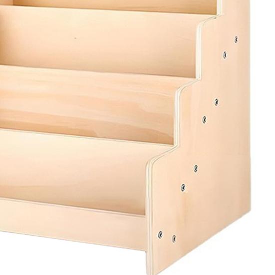 Greeting Card Display Stand High Stability Easy To Install Multipurpose 4-Tiered Wooden Organizer Rack Photos Brochure Holder