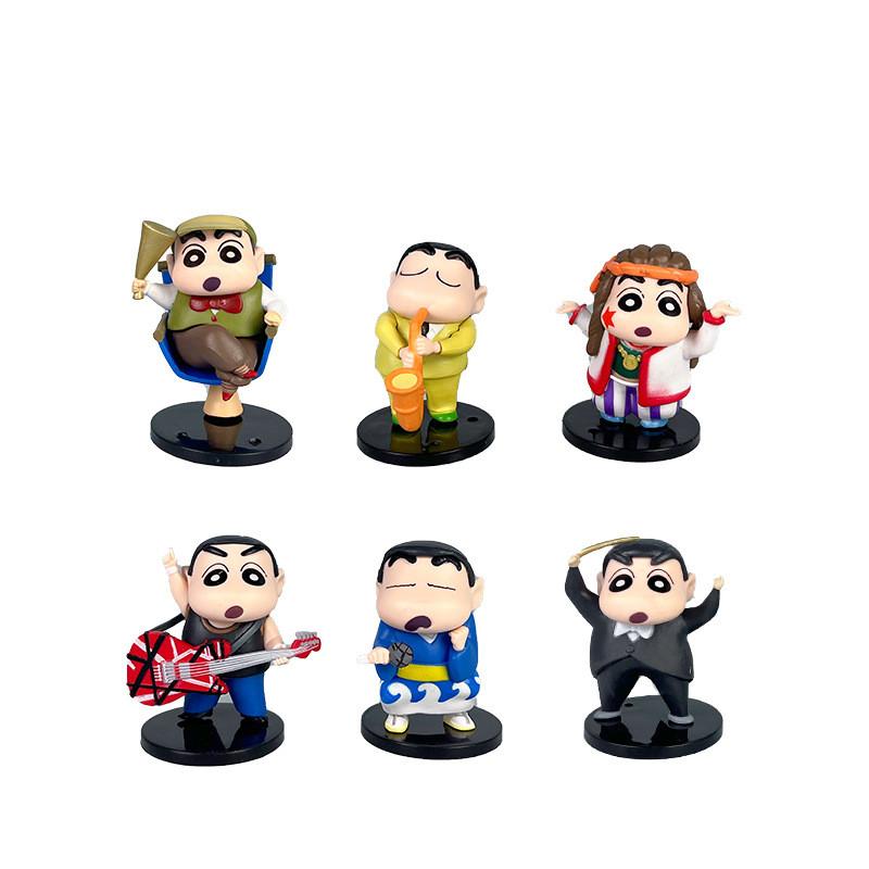 Crayon Shinchan Pvc Action Figure Art Musician Collectible Model For Anime Fans