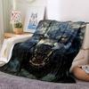 1pc Wolf Pack Blanket, Lightweight Flannel Throw Blanket For Sofa, Bed, Travel, Camping, Living Room, Office, Couch, Chair, And Bed