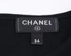 CHANEL Beautiful item, genuine Japanese product, P70789V61962, Camellia & Icon Pearl Silk T-shirt, Cut and sewn tops 34 blackUsed