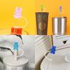 VOXILFE Cute Bear-Shaped Straw Caps, 10-Pack, 10 Colors, Dustproof, Reusable Silicone Straw Caps for Tumblers, Compatible with Stanley Cups