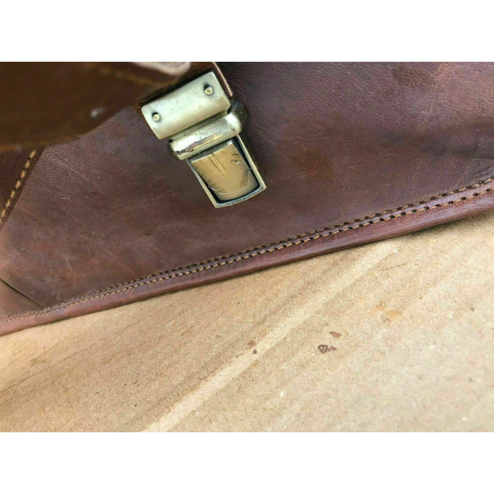 Сумка-портфель для ноутбука из натуральной прочной кожи — фото 4