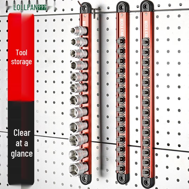 Magnetic Aluminum Socket Wrench Organizer Rack – Large/Medium/Small