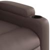 Electric Recliner with Lift Function Brown Faux Leather