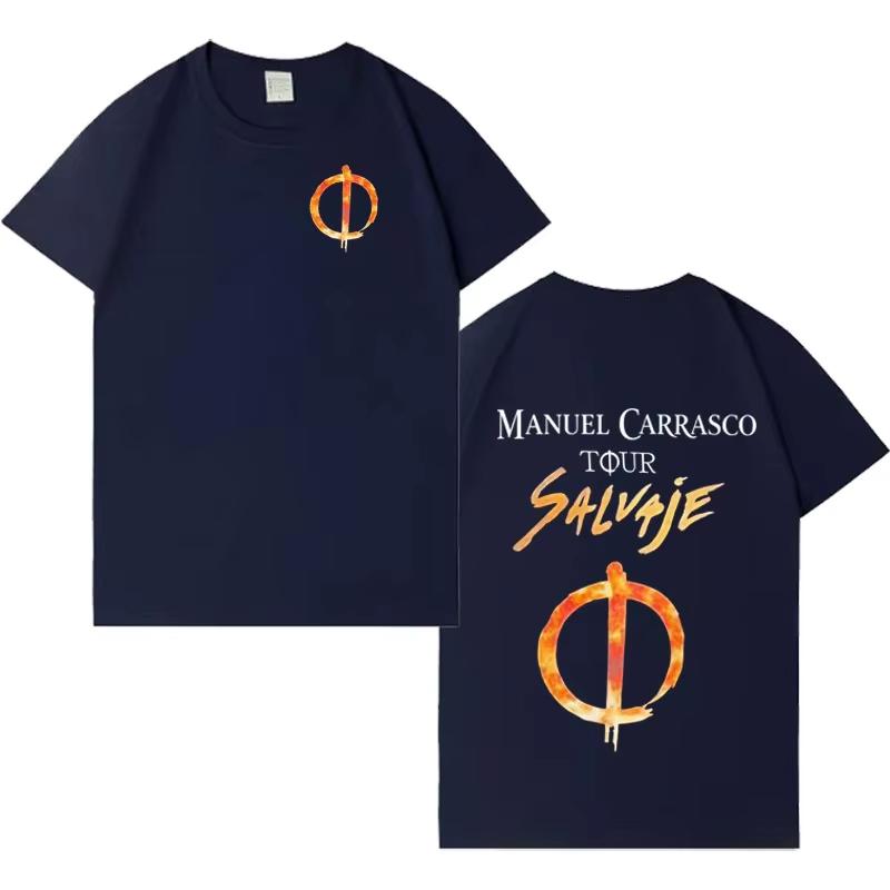 Hip Hop Unisexs Tshirt Rapper Unisexuel Carrasco Salvaje Tour Hot Sale High Quality Tshirt Unisex Women Cotton Cozy Casual Streetwear
