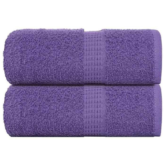 VidaXL Serviettes de visage 2 pcs violet 30x30 cm 360 g/m² 100% coton, serviette, torchon, torchon à vaisselle, serviette de 136872