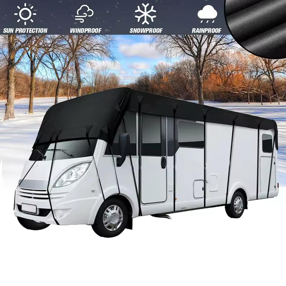 Waterproof RV Roof Cover 210D Oxford Cloth Roof Protective Cover 5x3M RV Sun Protection Waterproof Sunshade Protector