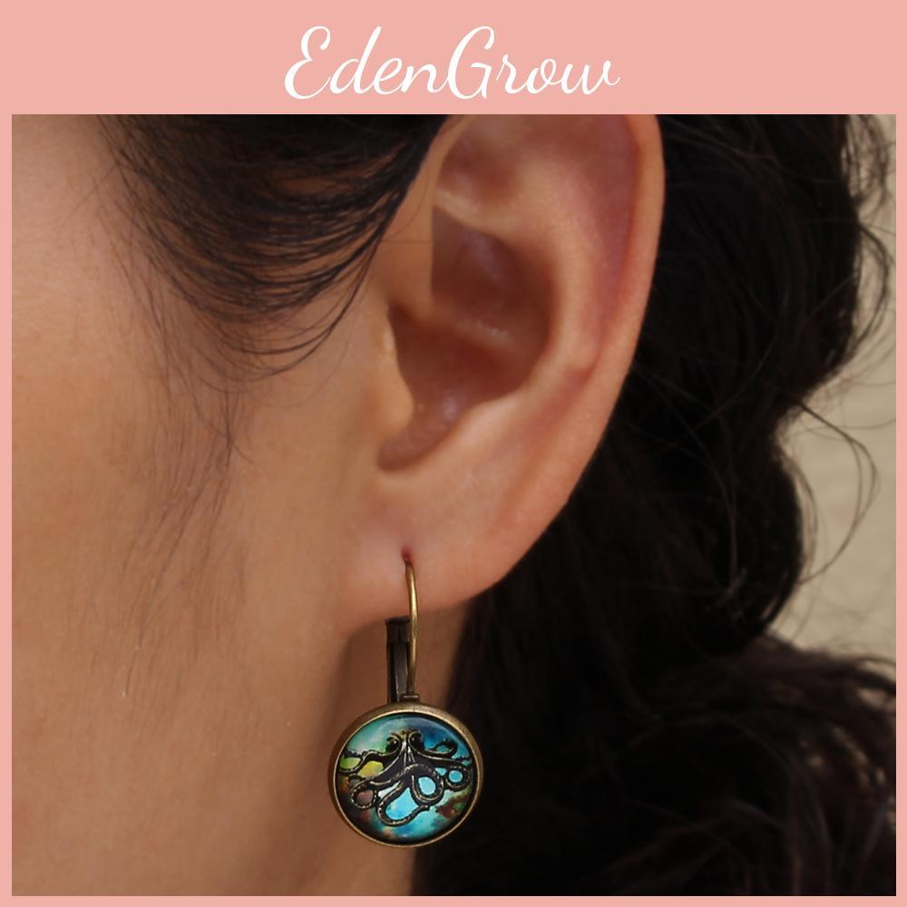 Nautical Theme Metal Earrings With Rhinestones For Women Travel And Celebration Gifts