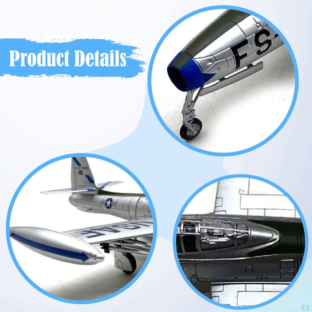 1/72 F-84 Jet Fighter Model Diecast Airplane Simulation with Display Stand Commemorate Aircraft