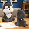 Cute Stuffed Animal Soft Husky Christmas Gift Plush Toy Sitting Dog Creative Huggable Pillow Puppy Doll