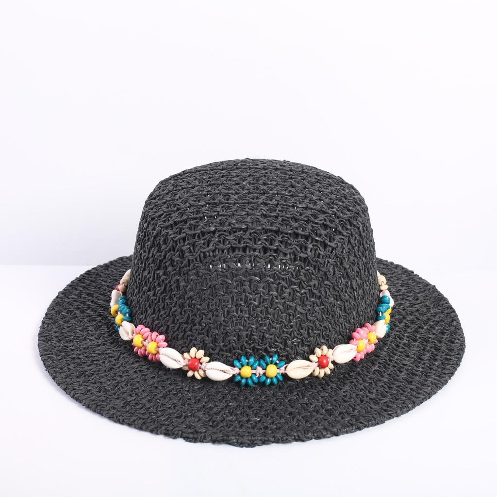 Popular fashion hollow woven dome straw hat, men's and women's fashion summer sunscreen shade straw hat