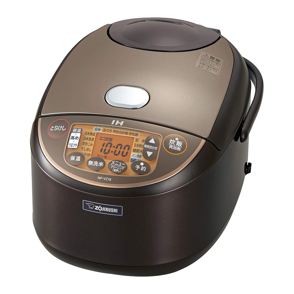 

Zojirushi Rice Cooker 1 Sho IH Type Super Cooking Brown (10 Cups) NP-VZ18-TA