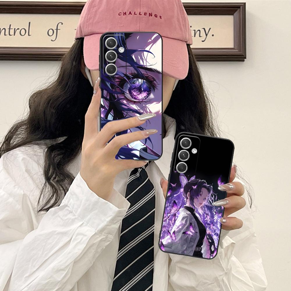 Demon Slayer Shinobu Kocho Phone Case for Samsung Galaxy S25 S24 S23 S22 S21 S20 Note20 Plus FE Ultra Colour Protective Luxury
