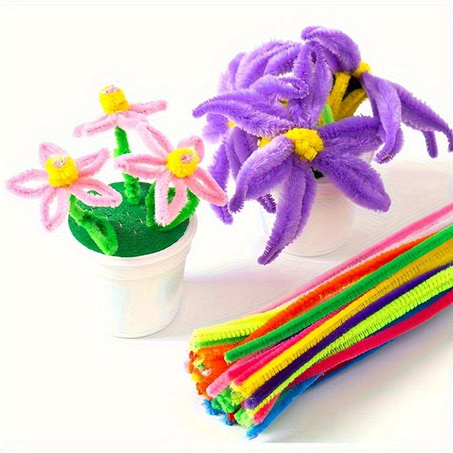 100/200/400pcs Colorful Soft Flexible Fabric Pipe Cleaners - Multipurpose DIY Craft Supplies for Creative Fun & Handmade JXB