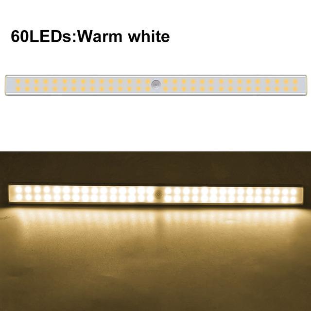 

LED Wireless Lamp Under Cabinet led Bed Lights With Pir Motion Sensor lamp Kitchen USB Rechargeable lighting Stairs