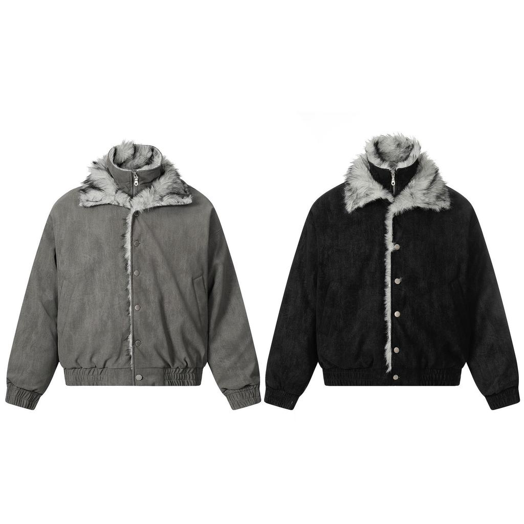 2025 Unisex Winter Mountain Eagle Shearling Collar Double-Layer Jacket