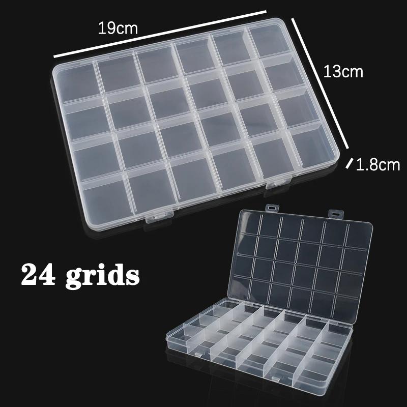 12 Sizes Plastic Storage Jewelry Box Compartment Adjustable Container Earring Box Jewelry Rectangle Box Case for Jewelry Display