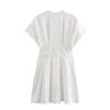 Autumn New Arrival Fashion Wind Foreign Trade Women's Clothing Fashion Minimalist Versatile Belt Short Dress 8761298