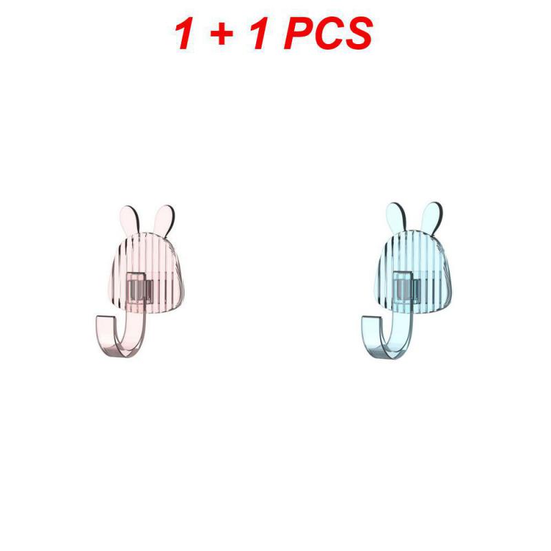 1~4PCS Storage Hook Super Adhesion Seamless And Traceless Fashionable Essential Easy To Use Highly Rated Cartoon Wall Hook
