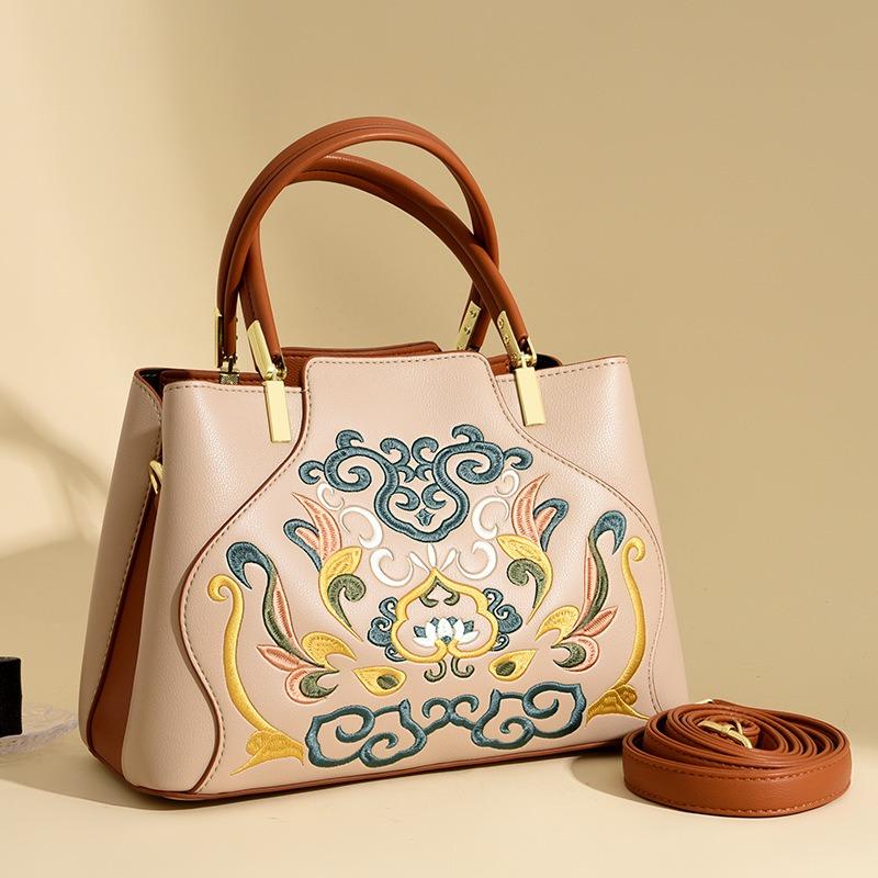 Wedding bag National style embroidery Festive bride wedding bag Fashion atmosphere Happy mother-in-law handbag Large capacity high-end bag