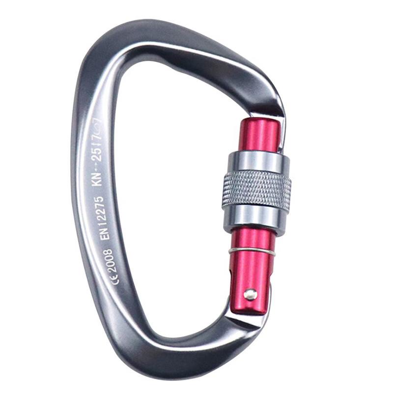 OLOMM Rock Climbing D-Type Screw Gate Main Lock Standard