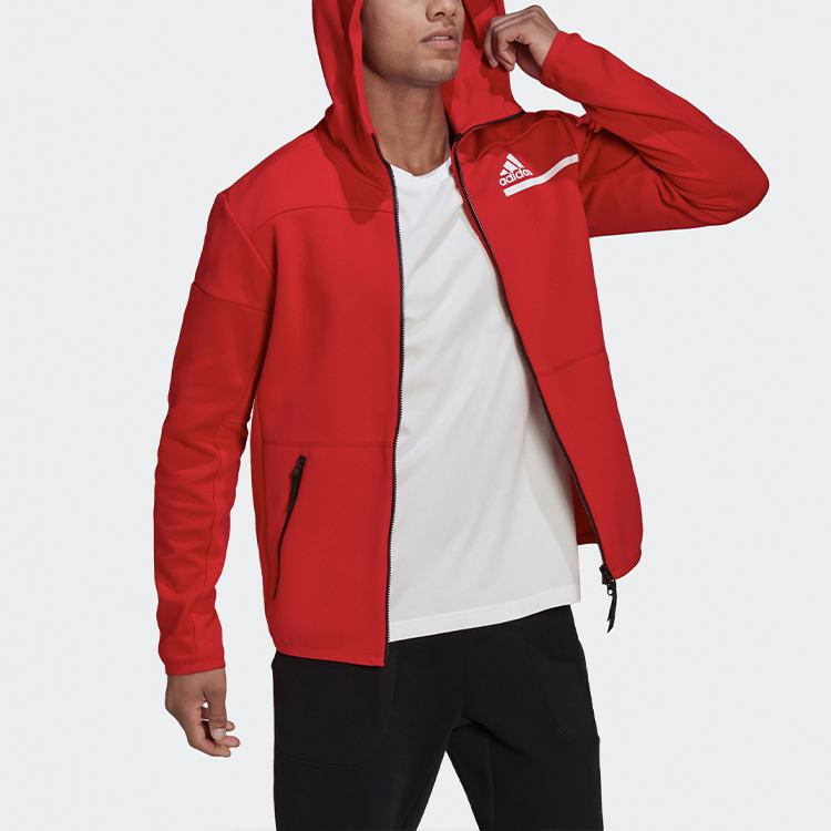Adidas Zne Fz Training Hooded Jacket Men Jackets Light-Crimson GQ6210