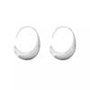 PANJBJ 925 Sterling Silver Earrings For Women Trendy Simple Open Round Jewelry Prevent Allergy Party Christmas Accessories