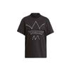 Originals Trefoil Logo Embroidered Sports Round Neck Printed Casual Short Sleeve T-Shirt Women Tops Black GN4338