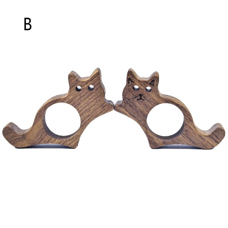 Süßer Holz-Buchseitenhalter Hund Form Markierungszeichen Lesezeichen Lesezeichen Lesezeichen Daumen Holzbuchhalter Handgemacht