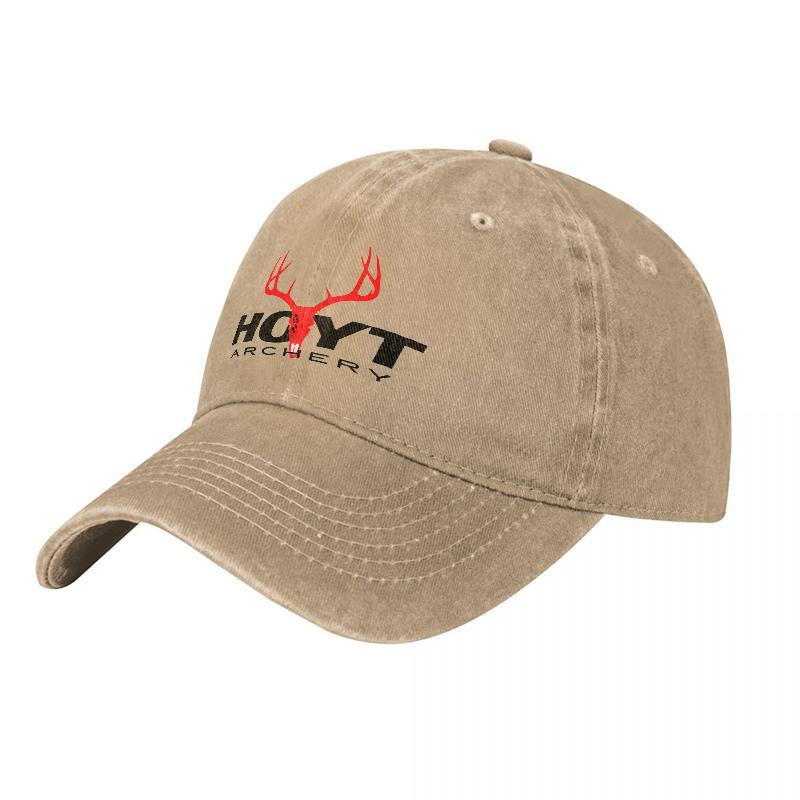 BERRETTO DA BASEBALL IN COTONE LAVATO CON LOGO HOYT ARCHERY Unisex PER ESTERNO CACCIA PESCA SPORT ALL'APERTO STILE CASUAL VESTIBILITÀ REGOLABILE DESIGN UNISEX