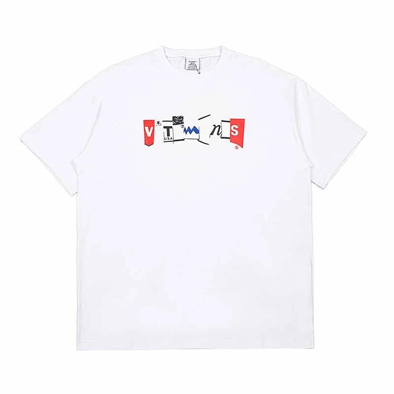 2025 Luxury Vt Logo Full Print Unisex T-shirt T-shirt Hip Hop Super Men Casual Cotton T-shirt Summer Fashion Short Sleeve