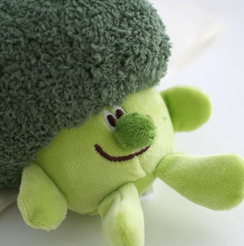 10cm Cartoon Broccoli Vegetable Plush toys Vegetable Doll Bag Keychain