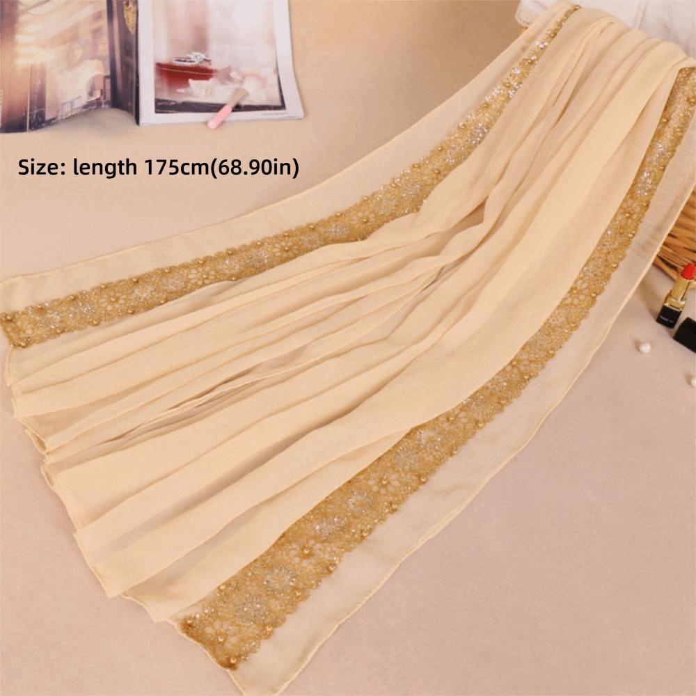 Multicolor Chiffon Headscarf Chiffon Material Malaysian Scarf Trendy Women Headwear  Gift