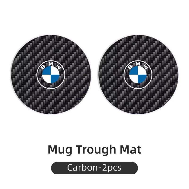 

Car Sticker 2025 Hot Car Carbon Leathe Coasters Pads Centre Console Cup Non-Slip Mats For BMW E46 E90 E60 F10 E39 F30 E36 F20 E