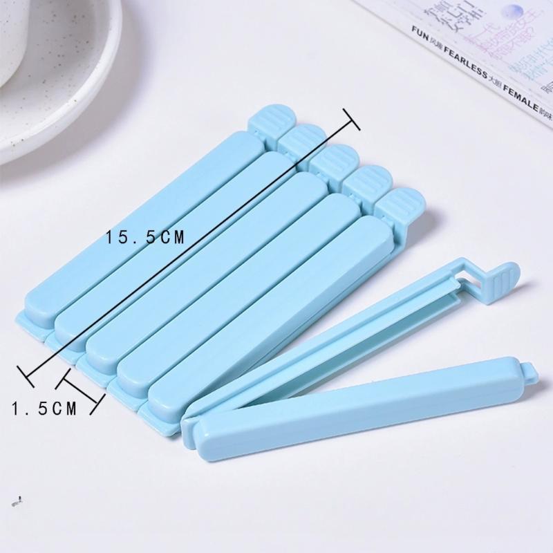 10 шт Зажимы для запечатывания пищевых пакетов Пластиковые цветные зажимы для пакетов Для кухни Закусок Кофе Картофельных чипсов Пакет для хранения продуктов синий 559₽