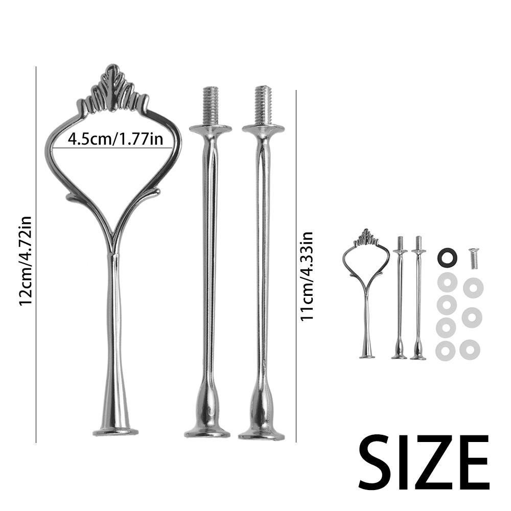 

2/3 Tiers Cake Stand Hardware Zinc Alloy Mold Crown Holder for Resin Crafts DIY Making Cupcake Serving Stand Decoration