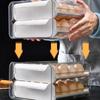 Transparent Egg Storage Box Plastic Kitchen Organizer Rack Sealed Kitchen Egg Box  Kitchen Storage