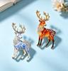 Rhinestone Brooch Animal Reindeer Pin Fashion Brooch Commuting Metal Brooch For Clothing Holiday Gatherings Daily Wear