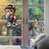 Unique Acrylic Cat Car Pendant Adorable Cartoon Decoration For Bags And Spaces Home