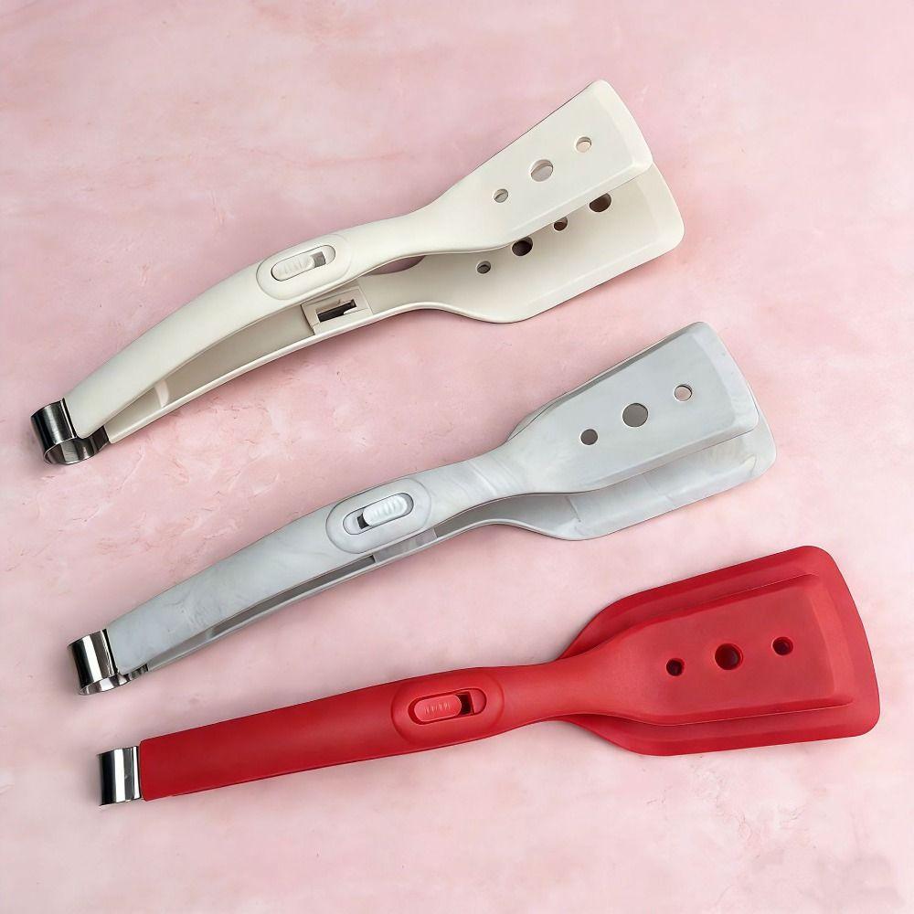 Silicone 2 In 1 Spatula Tongs Multipurpose Spatulas Bread Clip Fried Steak Clamp  BBQ Grilling