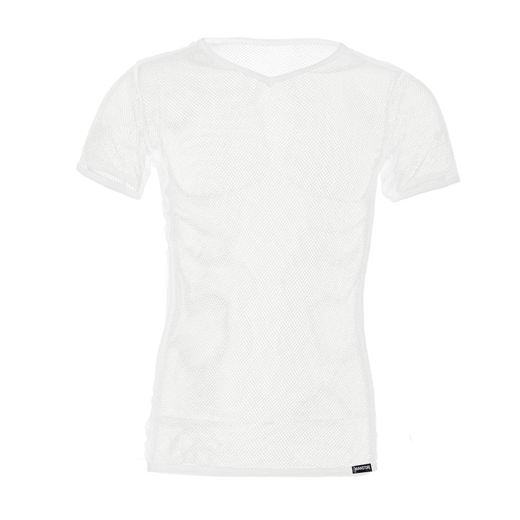 Summer Cool Mesh Slim Casual Short Sleeve T-Shirt Mesh T-Shirt Man See Through Vest Tops